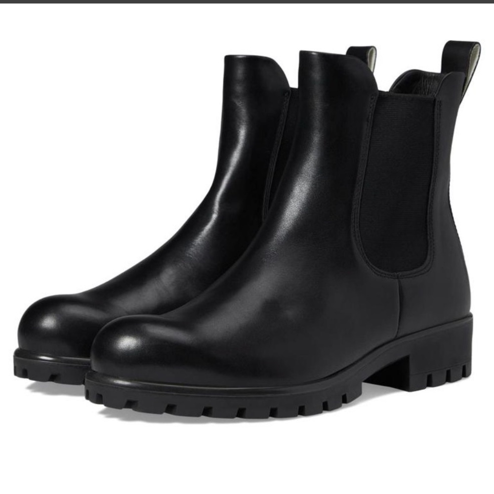 ECCO Modtray Chelsea Black Leather Comfortable Boots Women’s Size 9 US NEW
